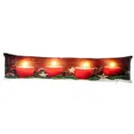 Polštář proti průvanu s LED ČERVENÉ SVÍČKY 18 x 85 cm