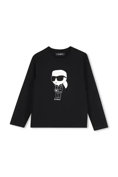 Karl Lagerfeld  tričko s dlouhým rukávem dětské bavlněné