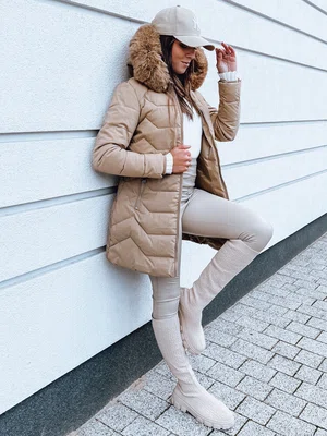 Dámská zimní bunda CAPELLA Barva béžová DSTREET