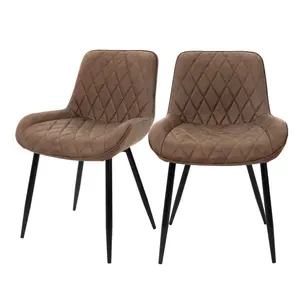 ML-DESIGN JÍDELNÍ ŽIDLE Samet hnědá, sada 2 ks