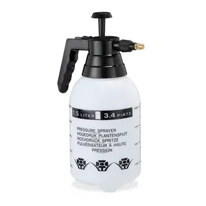 Relaxdays POSTŘIKOVAČ černá bílá 1,5 l mosazná tryska