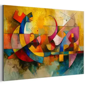 MuchoWow KOVOVÝ OBRAZ Umění - abstraktní - moderní 60x40 cm