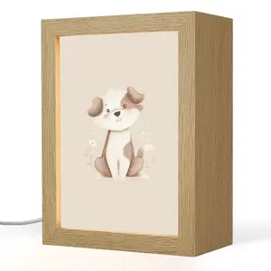 OnlyWow NOČNÍ LAMPIČKA Pes - skvrnitý - hnědý 15x20 cm