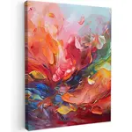 MuchoWow OBRAZ NA PLÁTNĚ Olejomalba - Umění - Abstraktní - Barevné 30x40 cm