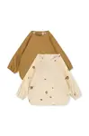 Konges Sløjd  Dětský podbradník  2 PACK DINNER BIB WITH SLEEVES 2-pack
