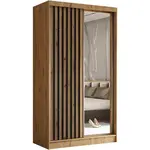 Beautysofa SKŘÍŇ s posuvnými dveřmi Helix 120/216/61 dub Artisan + černá