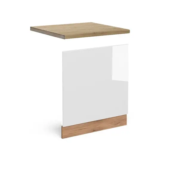 Vicco PŘEDNÍ PANEL R-Line Bílá vysoký lesk 60 cm , PD Dub