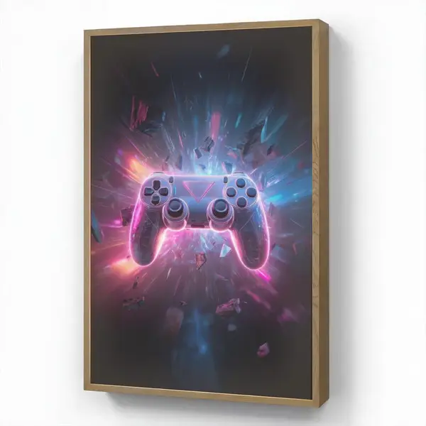 OnlyWow NÁSTĚNNÁ LAMPA S AKUMULÁTOREM Controller - Neon - Explosion - Abstraktní 70x100 cm