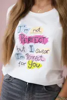 Halenka s potiskem Perfect white