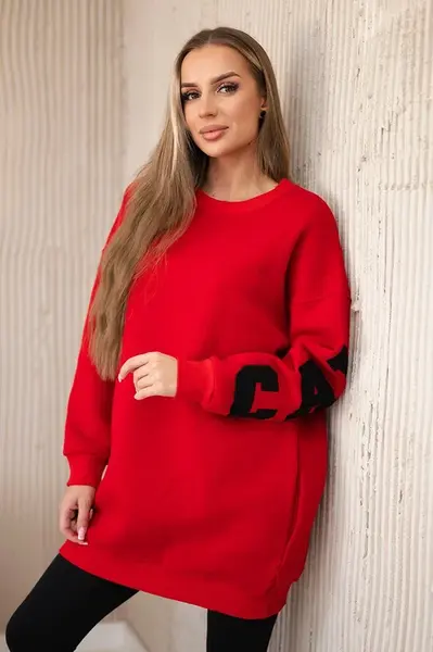 Zateplená mikina s červeným nápisem California