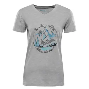 Dámské outdoorové triko alpine pro grema 3 šedá m