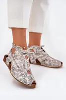 Vzorované Kožené Kotníkové Boty Maciejka