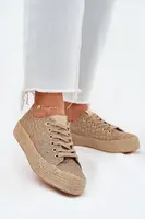 Vzorované dámské tenisky na platformě s pleteninou Lee Cooper