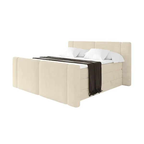 ALTDECOR POSTEL boxspring s matracemi H3/H4 - EVON KING Zanozek - 200x200 cm Béžová
