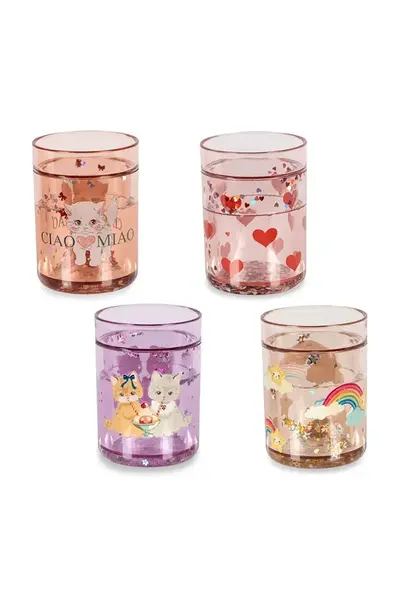 Konges Sløjd  sada hrnků dětská 4 PACK GLITTER CUPS