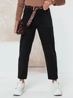 Černé dámské chino kalhoty s pasem