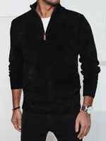 Černý pánský svetr se zipem