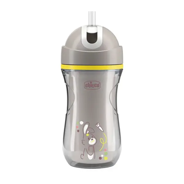 Chicco Hrneček Sport termo se slámkou 14m+ 266 ml grey