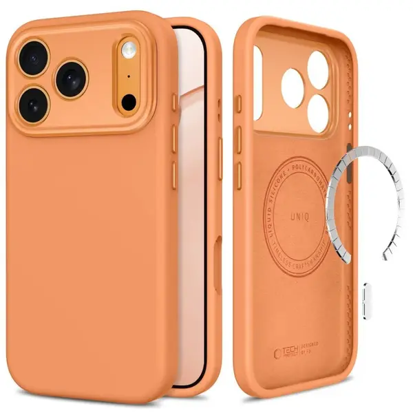 Tech-Protect Uniq MagSafe CC obal, iPhone 17 Pro Max / 18 Pro Max, oranžový