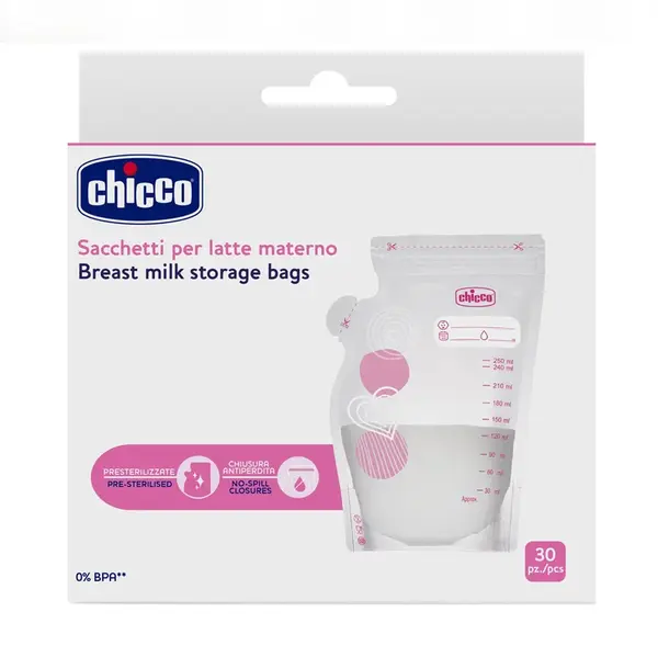 Chicco Sáčky na mateřské mléko 250 ml 30 ks