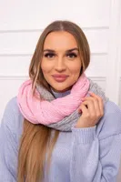 Kesi KN14 Dámský dvoubarevný džínový + šedý snood