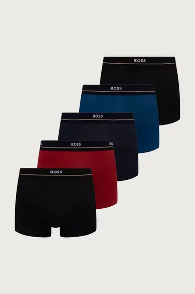 BOSS  boxerky pánské bavlněné s elastanem Trunk 5P Essential 5-pack