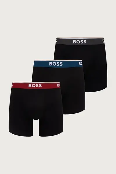 BOSS  přiléhavé boxerky pánské s bavlnou BoxerBr 3P Power 3-pack