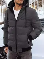 Pánská bunda s kapucí Barva tmavě šedá DSTREET