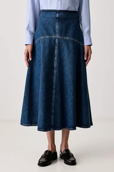 Weekend Max Mara  rozšířená sukně džínová WKDMEANDRO
