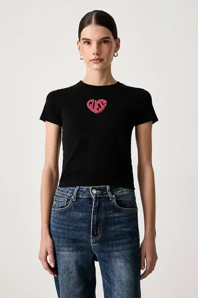 Guess Jeans  tričko dámské bavlněné s elastanem