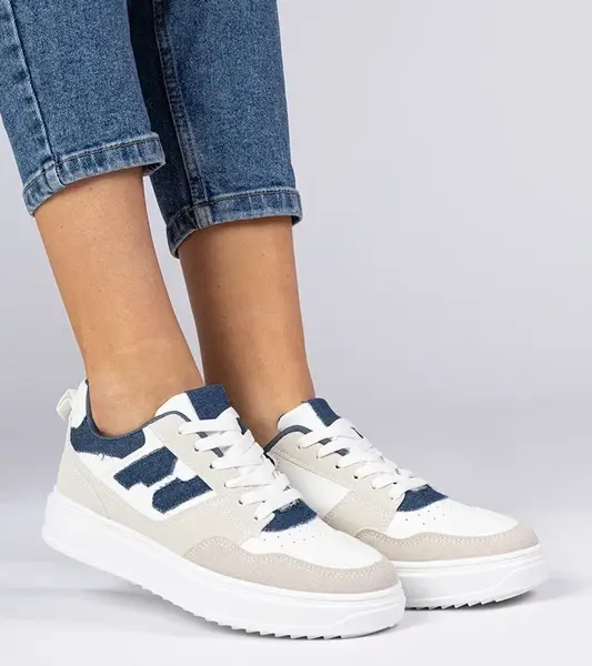Gemre White and blue women's sneakers Lavria
