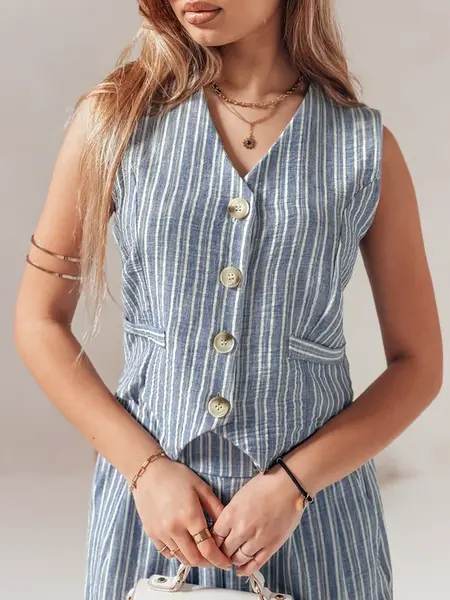 Letní dámská vesta LINELIA bez rukávů