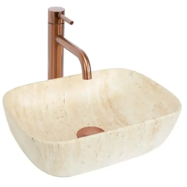 Umývadlo Belinda mini travertine matt - na dosku