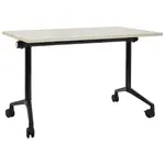 Beliani PSACÍ STŮL Skládací Světle hnědý 120/60 cm s kolečky Cavi