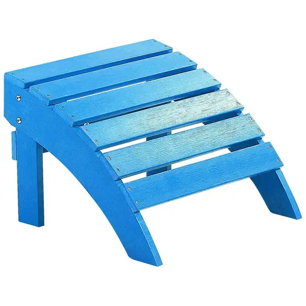 Beliani PODNOŽKA Umělé dřevo modrá Adirondack