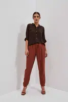 Marisse Women's Trousers L-Sp-4012 Brown