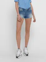 Blue Denim Shorts with Lace Details ONLY Carmen - Women