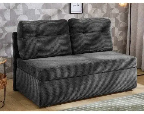 Rozkladacia pohovka Torben, šedá štrukturovaná látka%