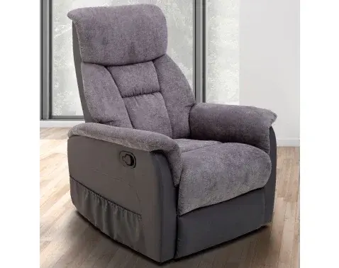 Polohovateľné TV kreslo Efem, šedé%