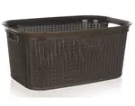 Úložný box/kôš na prádlo 38 l, hnedý, ratanový vzhľad%
