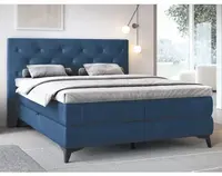 Posteľ Lusaka 180x200 cm, námornická modrá látka%