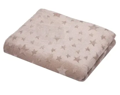 Cashmere deka Stella 150x200 cm, motív hviezdy, taupe%
