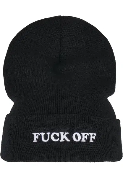 Fuck Off Beanie Black/White