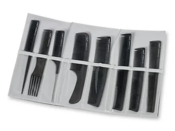 Kadernícke puzdro na hrebene Sibel - čierne + 8 ks hrebeňov (8476100) + darček zadarmo