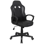 MID.YOU HERNÍ ŽIDLE, vzhled kůže, síťovina, šedá, černá