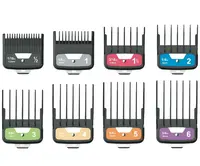 Sada náhradních nástavců s kovovou sponou pro střihací strojky Kiepe - 8 ks + dárek zdarma