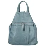 Stylový dámský koženkový batoh Narcisa, džínově modrý