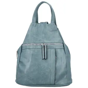 Stylový dámský koženkový batoh Narcisa, džínově modrý