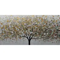 OBRAZ NA HLINÍKOVÉ DESCE, stromy, 100/50/2 cm