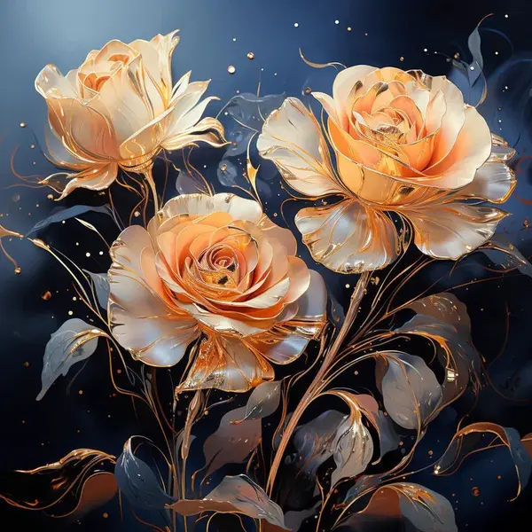 OBRAZ NA SKLE, květiny, 20/20/1,40 cm